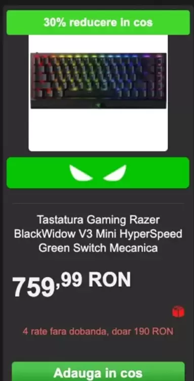 Tastatura Gaming Mecanica