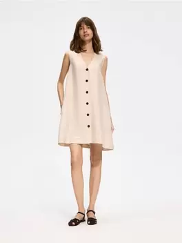 Rochie mini cu adaos de in