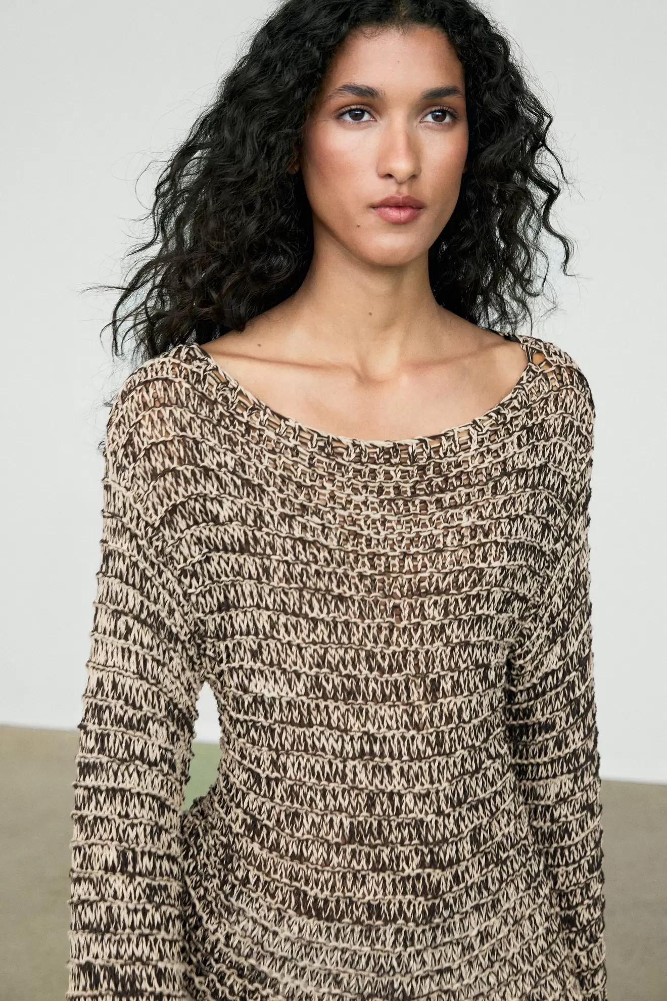 Marled knit sweater