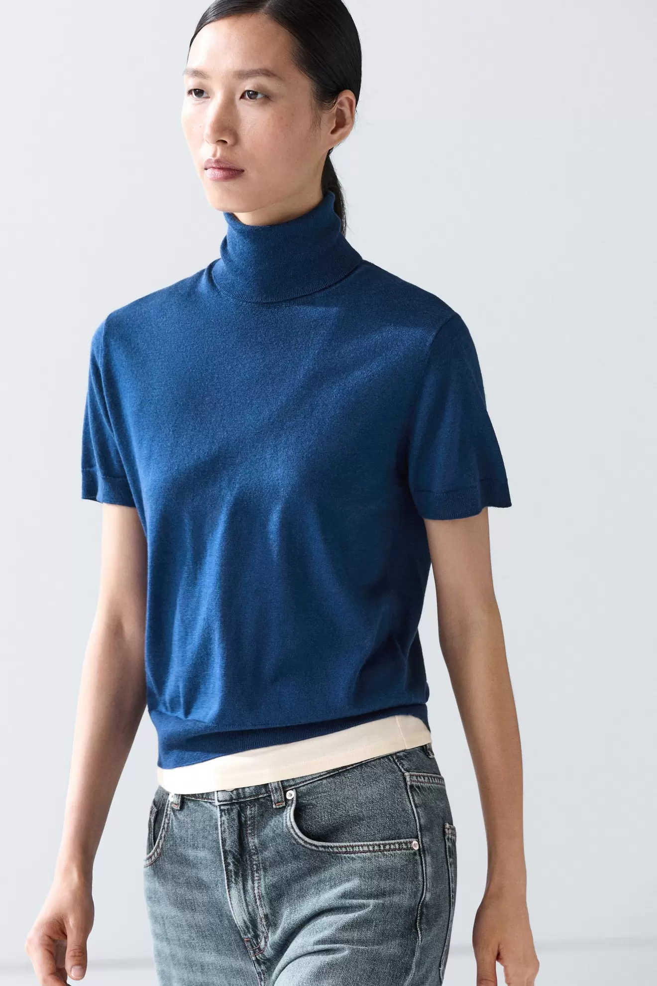 Turtleneck knit sweater