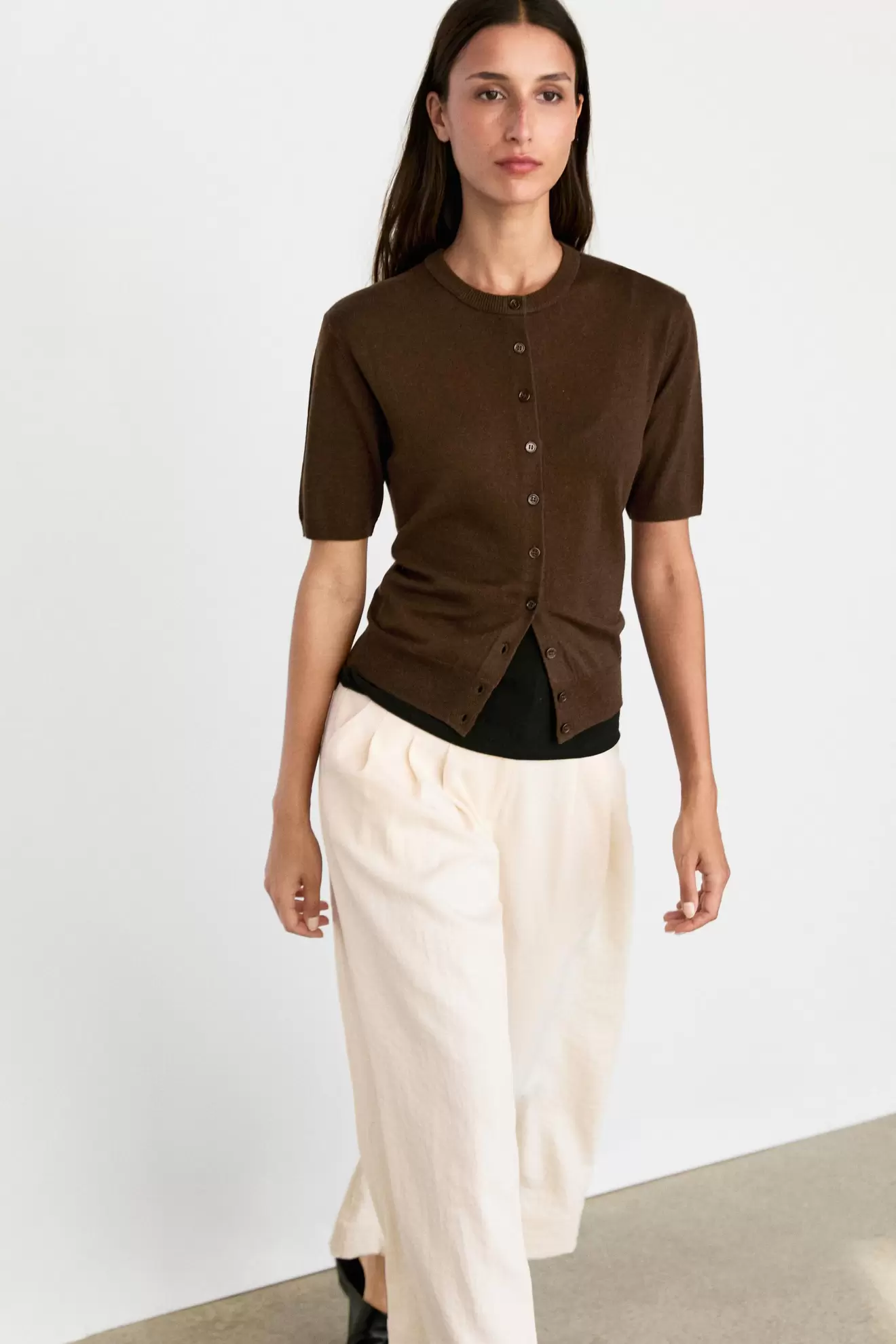 Short sleeve cardigan