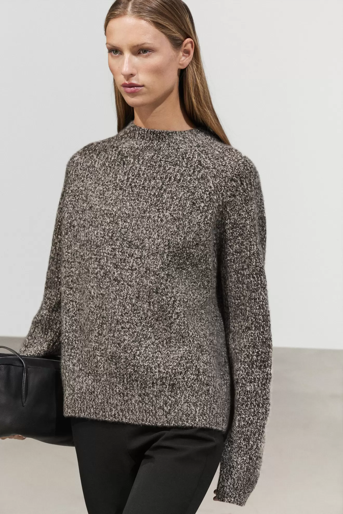 100% Cashmere Mouline Knit Sweater