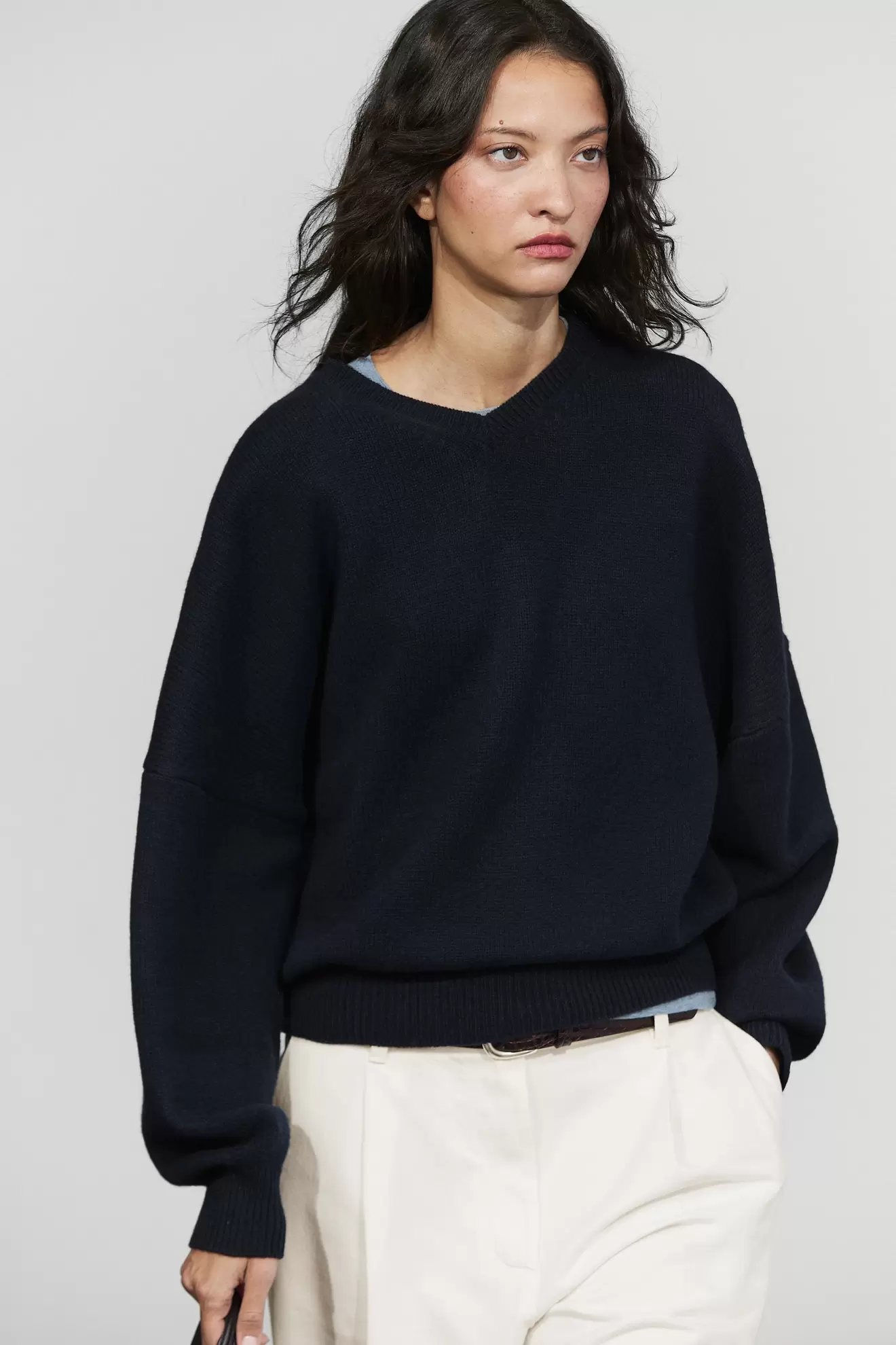 100% wool oversize knit sweater