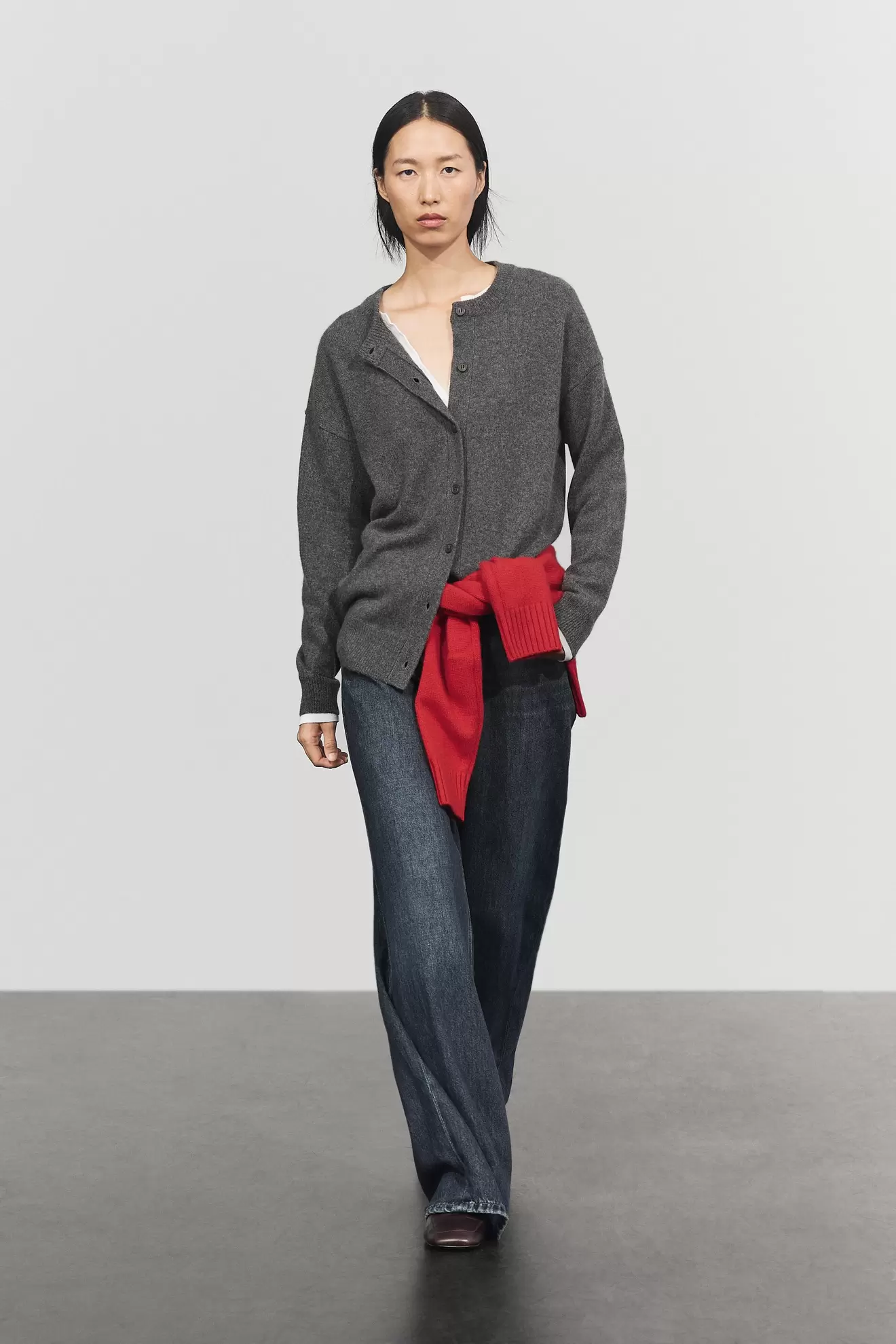 100% cashmere oversize knit cardigan