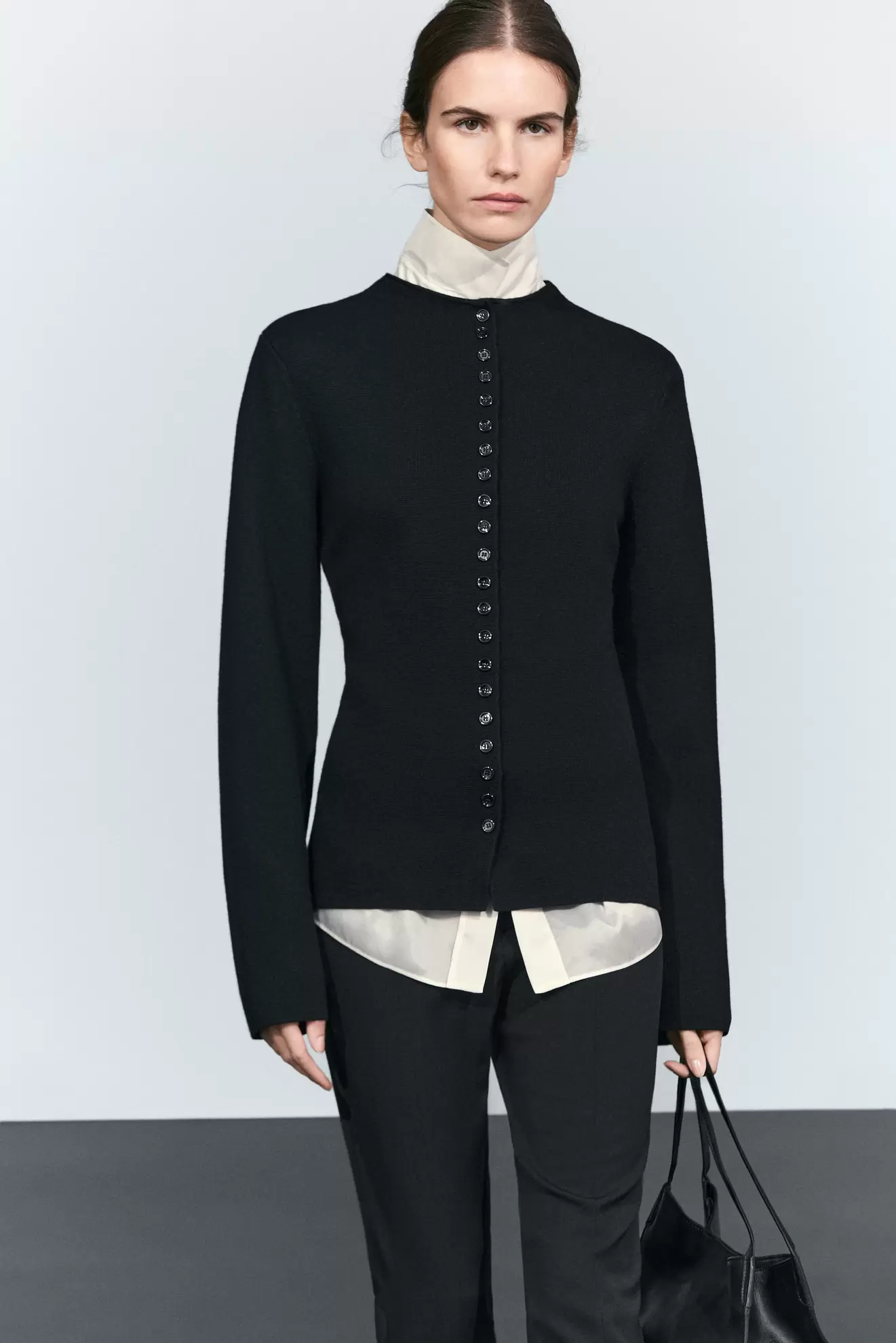 Multi-button knit cardigan