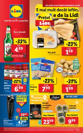 Catalog Lidl Târgu Cărbunești | pentru perioada 14.07-20.07.2025 | 2025-07-09T00:00:00.000Z - 2025-07-20T00:00:00.000Z