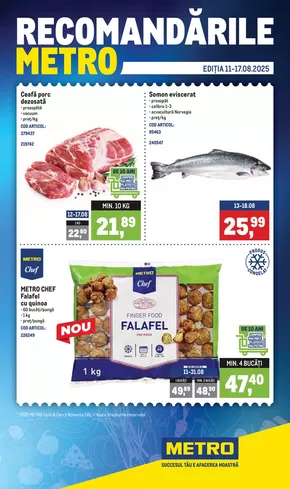 Catalog Metro Timișoara | Recomandările METRO | 2025-08-11T00:00:00.000Z - 2025-08-18T00:00:00.000Z