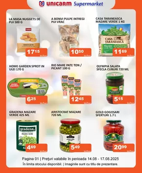 Catalog Unicarm Iași | Promoție de weekend | 2025-08-14T00:00:00.000Z - 2025-08-17T00:00:00.000Z