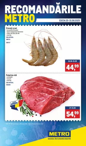 Catalog Metro Craiova | Recomandările METRO | 2025-08-25T00:00:00.000Z - 2025-08-31T00:00:00.000Z