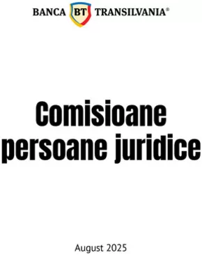 Catalog Banca Transilvania Otopeni | Comisioane persoane juridice | 2025-09-03T00:00:00.000Z - 2025-10-05T00:00:00.000Z