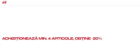 Catalog H&M București | Achiziționează min. 4 articole, obține -20% | 2025-09-04T00:00:00.000Z - 2025-09-17T00:00:00.000Z