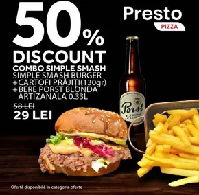 Catalog Presto Pizza Ștefănești (AG) | 50% Discount combo simple smash | 2025-09-10T00:00:00.000Z - 2025-09-23T00:00:00.000Z