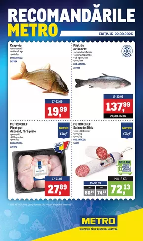 Catalog Metro Craiova | Recomandările METRO | 2025-09-16T00:00:00.000Z - 2025-09-22T00:00:00.000Z