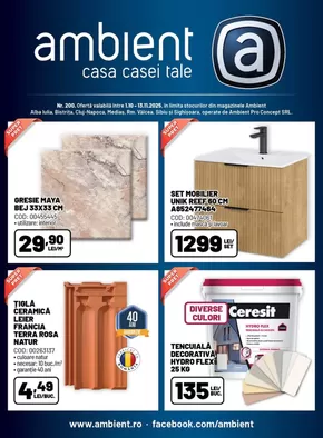 Catalog Ambient Cluj-Napoca | Revista promoțională Ambient nr. 200 | 2025-10-01T00:00:00.000Z - 2025-11-13T00:00:00.000Z