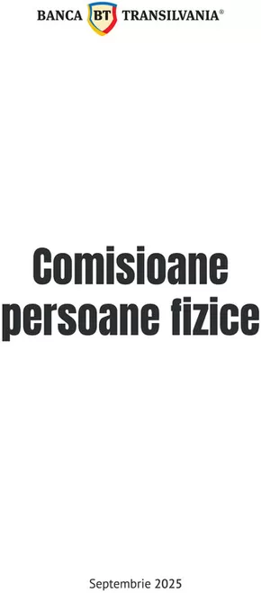 Catalog Banca Transilvania Tulcea | Comisioane persoane fizice | 2025-10-06T00:00:00.000Z - 2025-10-31T00:00:00.000Z