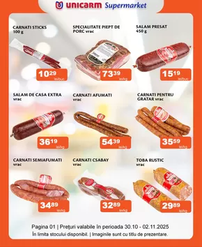 Catalog Unicarm Sinaia | Promoție de weekend 30.10 - 02.11.2025 | 2025-10-30T00:00:00.000Z - 2025-11-02T00:00:00.000Z