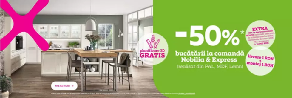 Catalog Mömax | -50% Bucătării la comandă, Nobilia & Express | 2025-11-03T00:00:00.000Z - 2025-11-30T00:00:00.000Z