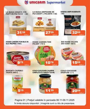 Catalog Unicarm Odobești | Promoție de weekend | 2025-11-06T00:00:00.000Z - 2025-11-09T00:00:00.000Z
