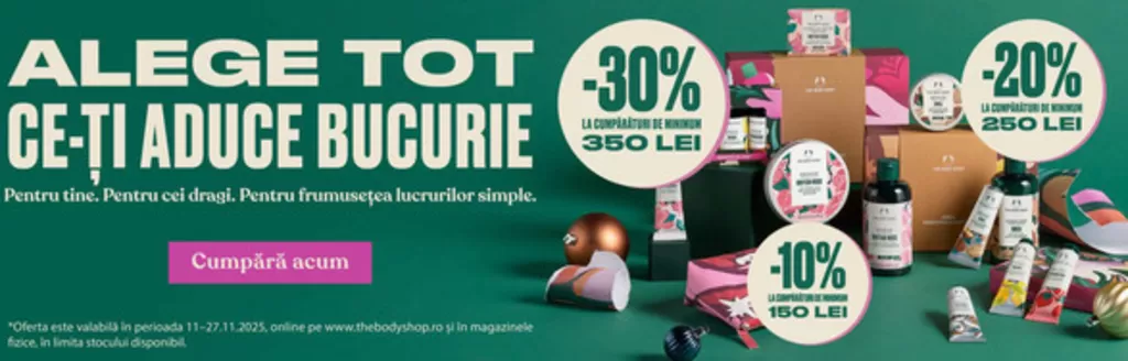 Catalog The Body Shop Galați | Alege tot ce-ți aduce bucurie! | 2025-11-11T00:00:00.000Z - 2025-11-27T00:00:00.000Z
