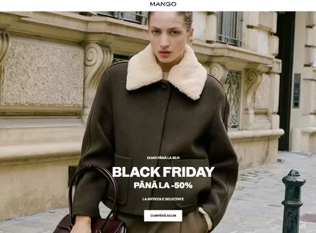 Catalog MANGO București | BLACK FRIDAY PÂNĂ LA-50% | 2025-11-25T00:00:00.000Z - 2025-11-30T00:00:00.000Z