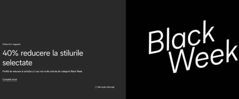 Catalog C&A | 40% reducere la stilurile selectate | 2025-11-27T00:00:00.000Z - 2025-11-30T00:00:00.000Z