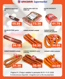 Catalog Unicarm Pitești | Promoție de weekend 08.01 - 11.01.2026 | 2026-01-08T00:00:00.000Z - 2026-01-11T00:00:00.000Z