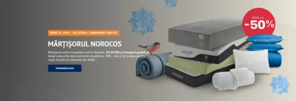 Catalog Dormeo | MĂRŢIŞORUL NOROCOS | 2026-02-27T00:00:00.000Z - 2026-03-12T00:00:00.000Z