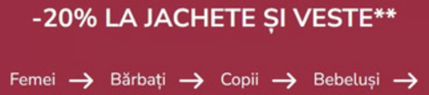 Catalog Takko Bacău | -20% LA JACHETE ȘI VESTE | 2026-03-19T00:00:00.000Z - 2026-04-02T00:00:00.000Z