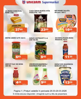 Catalog Unicarm Satu Mare | Promoție de weekend | 2026-03-27T00:00:00.000Z - 2026-03-29T00:00:00.000Z