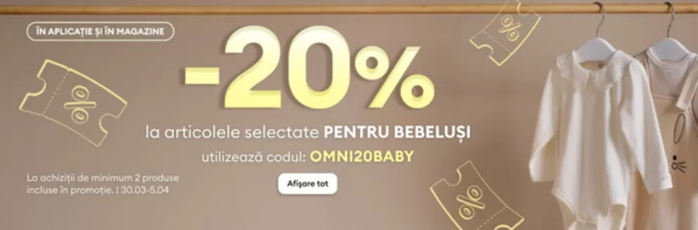Catalog Sinsay | -30% la articolele selectate PENTRU BEBELUŞI | 2026-03-30T00:00:00.000Z - 2026-04-05T00:00:00.000Z