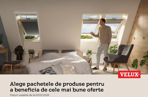 Catalog Velux | Alege pachetele de produse pentru a beneficia de cele mai bune oferte | 2026-04-01T00:00:00.000Z - 2026-04-30T00:00:00.000Z
