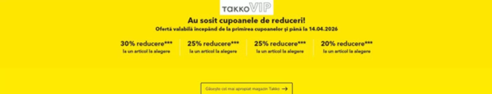 Catalog Takko | Au sosit cupoanele de reduceri! | 2026-04-03T00:00:00.000Z - 2026-04-14T00:00:00.000Z