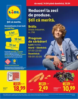 Catalog Lidl | de marți 14.04 până duminică 19.04 | 2026-04-14T00:00:00.000Z - 2026-04-19T00:00:00.000Z