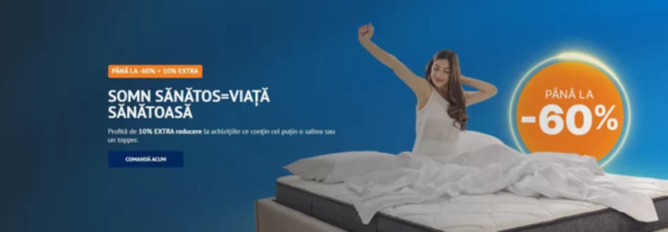 Catalog Dormeo | SOMN SĂNĂTOS=VIAȚĂ SĂNĂTOASĂ | 2026-04-08T00:00:00.000Z - 2026-04-08T00:00:00.000Z