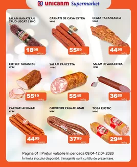 Catalog Unicarm Lugoj | Promoție de weekend 09.04 - 12.04.2026 | 2026-04-09T00:00:00.000Z - 2026-04-12T00:00:00.000Z
