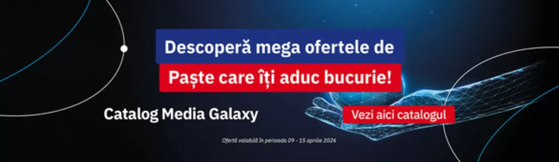 Catalog Media Galaxy Brăila | Descoperă mega ofertele de Paşte care îţi aduc bucurie! | 2026-04-09T00:00:00.000Z - 2026-04-15T00:00:00.000Z