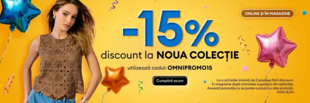 Catalog Sinsay Târgu Jiu | -15% discount la NOUA COLECTIE | 2026-04-14T00:00:00.000Z - 2026-04-15T00:00:00.000Z