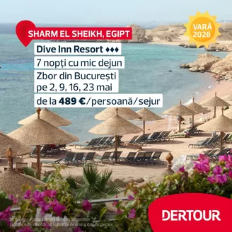 Catalog Dertour Chitila | SHARM EL SHEIKH, EGIPТ | 2026-04-29T00:00:00.000Z - 2026-05-23T00:00:00.000Z