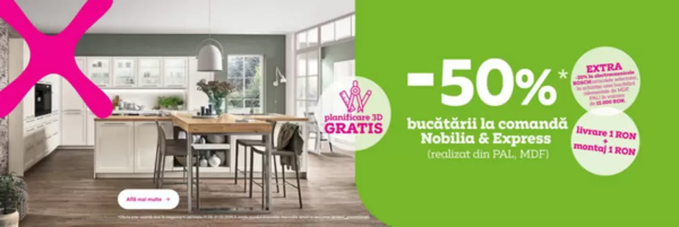 Catalog Mömax | -50% Bucătării la comandă, Nobilia & Express | 2026-05-04T00:00:00.000Z - 2026-05-31T00:00:00.000Z