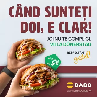 Catalog Dabo doner | CÂND SUNTETI DOI, E CLAR! | 2026-05-07T00:00:00.000Z - 2026-05-20T00:00:00.000Z