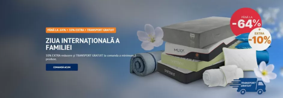Catalog Dormeo | ZIUA INTERNAȚIONALĂ A FAMILIEI | 2026-05-18T00:00:00.000Z - 2026-05-21T00:00:00.000Z