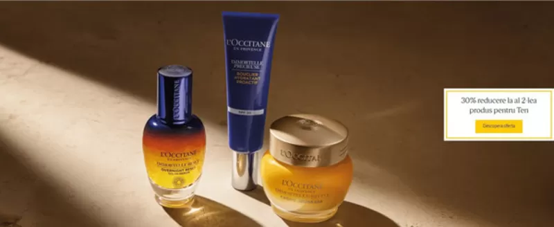 Catalog L'Occitane Săliștea de Sus | 30% reducere la al 2-lea produs pentru Tenului | 2026-05-19T00:00:00.000Z - 2026-06-01T00:00:00.000Z