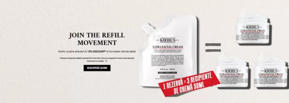 Catalog Kiehl's | JOIN THE REFILL MOVEMENT 15% DISCOUNT | 2026-06-08T00:00:00.000Z - 2026-06-18T00:00:00.000Z