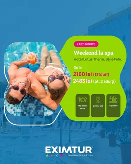 Catalog Eximtur | Weekend la spa | 2026-06-11T00:00:00.000Z - 2026-06-24T00:00:00.000Z