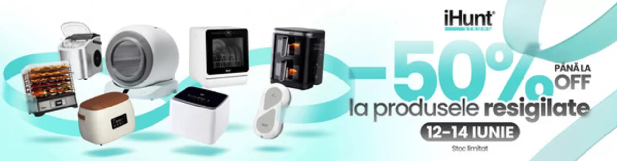 Catalog iHunt Arad | Până la -50% OFF la produsele resigilate | 2026-06-12T00:00:00.000Z - 2026-06-14T00:00:00.000Z