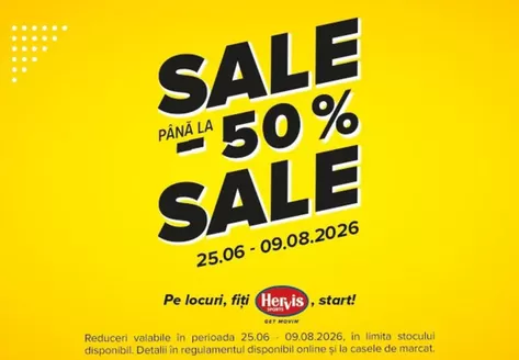 Catalog Hervis | Sale până la -50%! | 2026-06-25T00:00:00.000Z - 2026-08-09T00:00:00.000Z