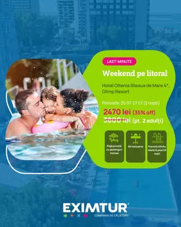 Catalog Eximtur Tulcea | Weekend pe litoral! | 2026-07-25T00:00:00.000Z - 2026-07-27T00:00:00.000Z