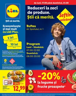 Catalog Lidl | de luni 17.08 până duminică 23.08 | 2026-08-17T00:00:00.000Z - 2026-08-23T00:00:00.000Z