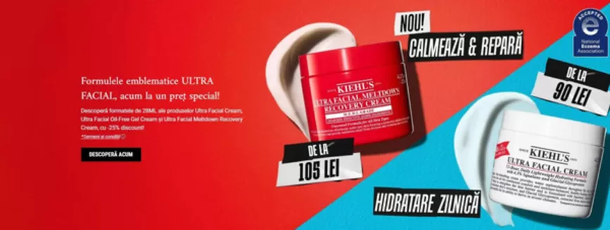 Catalog Kiehl's Deta | Formulele emblematice ULTRA FACIAL, acum la un pret special! | 2026-08-17T00:00:00.000Z - 2026-08-31T00:00:00.000Z