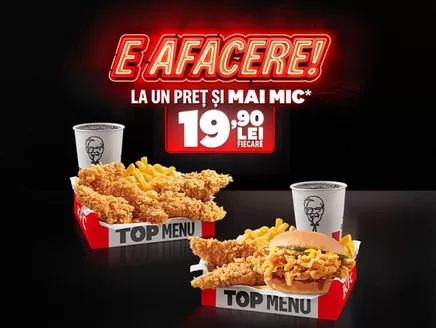 Catalog KFC | E AFACERE! LA UN PREŢ ŞI MAI MIC | 2026-09-04T00:00:00.000Z - 2026-10-07T00:00:00.000Z